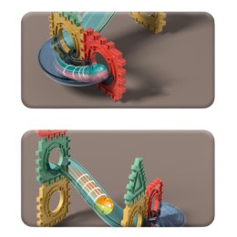 WOOPIE Klocki Konstrukcyjne 3D Zestaw Edukacyjny Tor Kulkowy Kulodrom Wafle 68el.