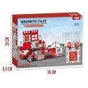 WOOPIE Klocki Magnetyczne 3D Zestaw Straż Pożarna 48el.