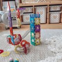 WOOPIE Klocki Magnetyczne Konstrukcyjne 3D Zestaw Edukacyjny Tor Kulkowy Kulodrom 126el.