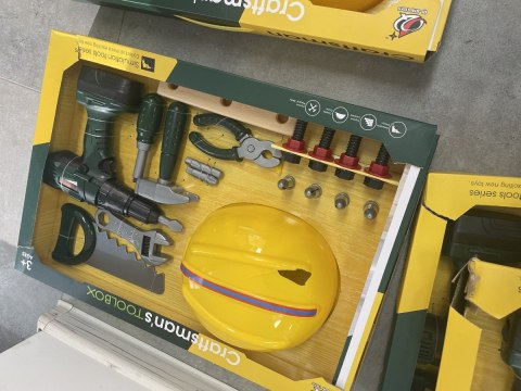 Zestaw Małego Majsterkowicza, Narzędzia, Wkrętarka + Akcesoria Przecena 1