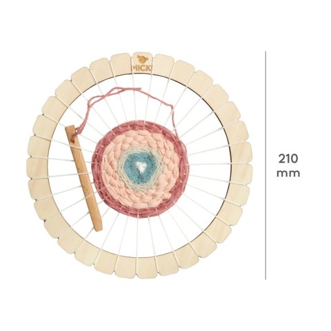 Krosno okrągłe dla dzieci 21 cm ramka do tkania, kreatywna zabawka, Micki