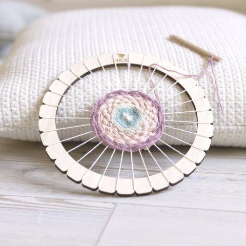 Krosno okrągłe dla dzieci 21 cm ramka do tkania, kreatywna zabawka, Micki