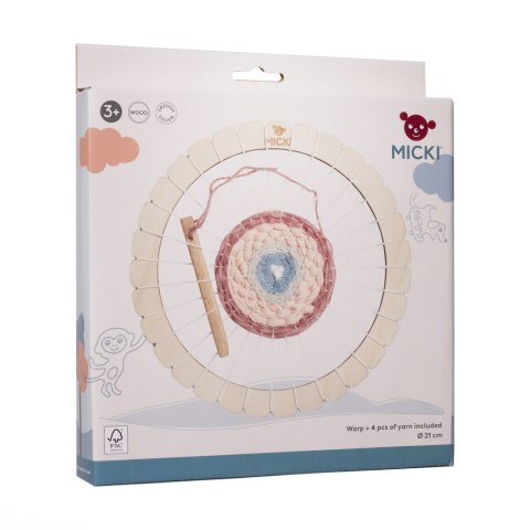 Krosno okrągłe dla dzieci 21 cm ramka do tkania, kreatywna zabawka, Micki