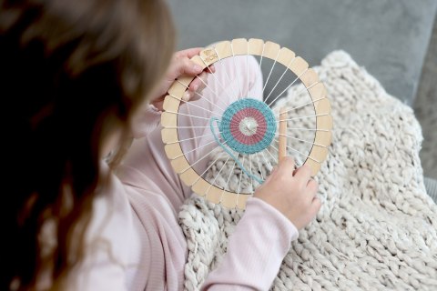 Krosno okrągłe dla dzieci 21 cm ramka do tkania, kreatywna zabawka, Micki