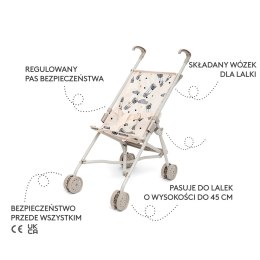 Wózek spacerowy dla lalek, lekka spacerówka, zabawka dla dzieci, Skrallan
