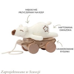 Zabawka do ciągnięcia na sznurku pluszowy miś Premium, pojazd, dzieci Micki