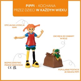 Figurka Pippi Langstrumpf zestaw do zabawy małpa walizka zabawka dla dzieci