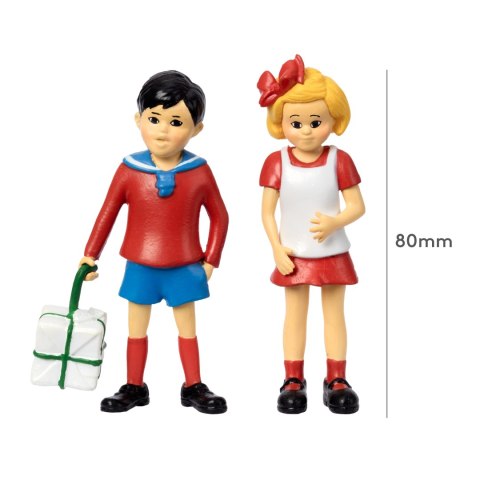 Figurki Tommy i Annika zestaw dla dzieci, Pippi Langstrumpf, zabawa lalkami