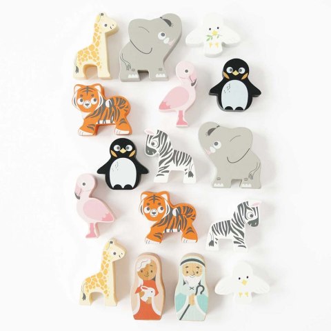 Arka Noego, sorter kształtów, figurki, statek zwierzątka zabawka Le Toy Van