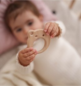 Drewniany gryzaczek Żabka zabawka dla małych dzieci ząbkowanie ooh noo