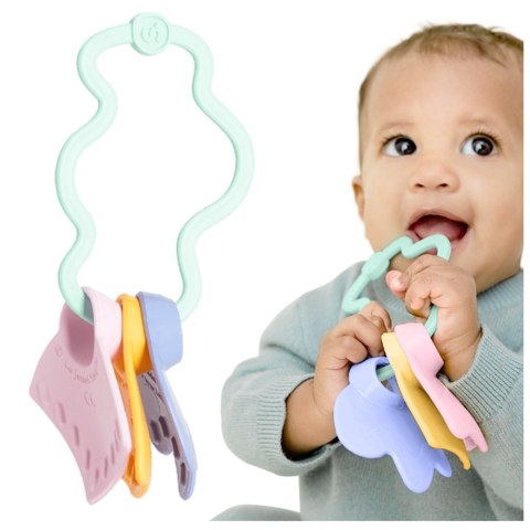 Gryzaczek grzechotka miętowa pierwsza zabawka sensoryczna dzieci Simple.