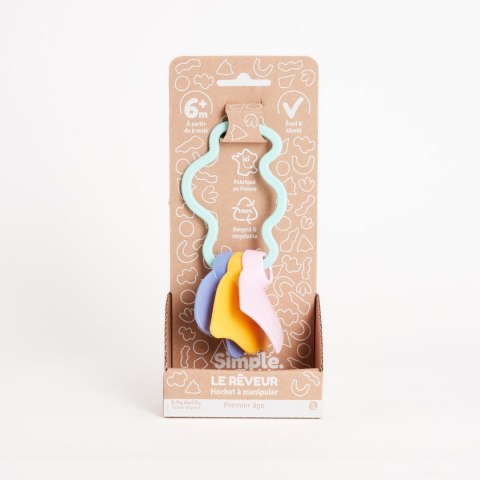 Gryzaczek grzechotka miętowa pierwsza zabawka sensoryczna dzieci Simple.