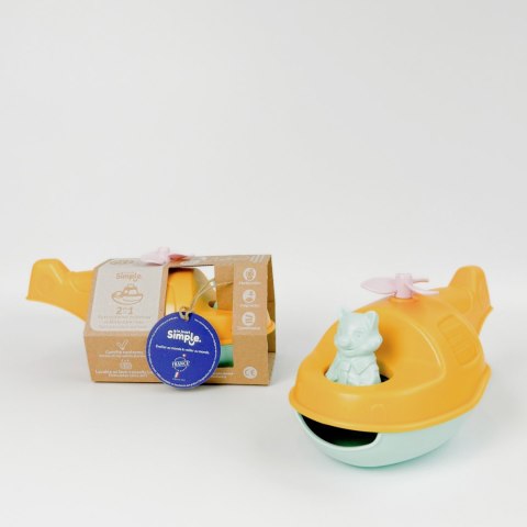 Helikopter 2w1 pomarańczowy zabawka do piasku i wody dla dzieci Simple.