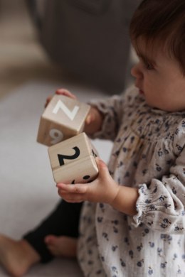 Klocki drewniane matematyczne dla dzieci, zestaw klocków cyferki ooh noo