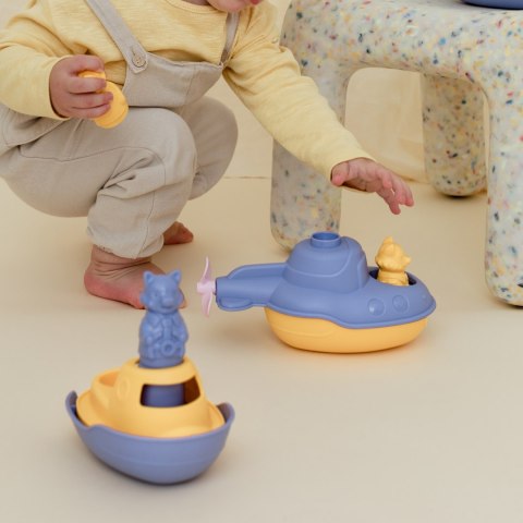 Łódź podwodna 2w1 niebieska zabawka do piasku i wody statek dzieci Simple.