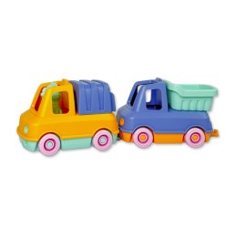 Samochody do piasku i wody wywrotka śmieciarka zestaw dla dzieci Simple.