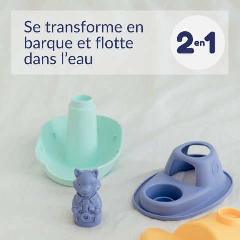 Statek 2w1 miętowy zabawka do piasku i wody dla dzieci łódka pojazd Simple.