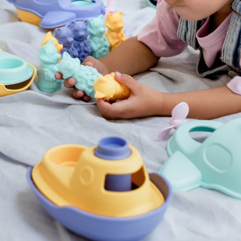 Statek 2w1 niebieski zabawka do piasku wody dla dzieci łódź pojazd Simple.