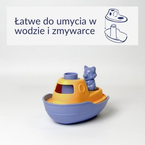 Statek 2w1 niebieski zabawka do piasku wody dla dzieci łódź pojazd Simple.