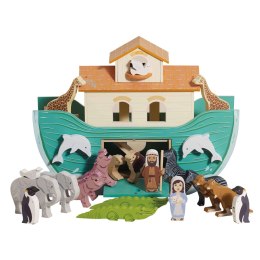 Wielka Arka Noego, zabawka dla dzieci, figurki statek zwierzątka Le Toy Van