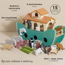 Wielka Arka Noego, zabawka dla dzieci, figurki statek zwierzątka Le Toy Van