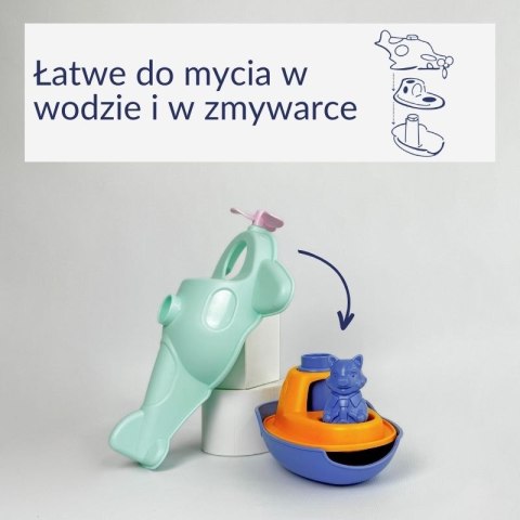 Wodolot 2 w 1 miętowy zabawka do piasku i wody dla dzieci statek Simple.