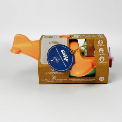 Wodolot 2 w 1 pomarańczowy zabawka do piasku i wody dzieci statek Simple.