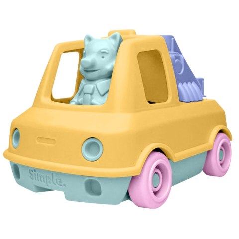 Wóz strażacki pomarańczowy zabawka do piasku i wody dla dzieci auto Simple.