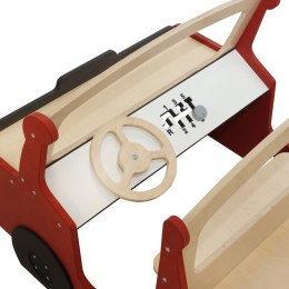 Drewniana ciężarówka z platformą czerwona meble dla dzieci zabawka Micki