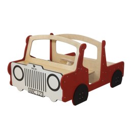 Drewniana ciężarówka z platformą czerwona meble dla dzieci zabawka Micki