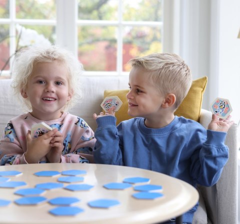 Drewniana gra edukacyjna memory, zabawka dla dzieci, zestaw, gry, Bluey