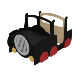 Drewniana lokomotywa czarna meble dla dzieci pociąg wyposażenie Micki
