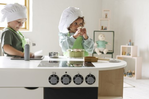 Drewniana wyspa kuchenna meble dla dzieci wyposażenie zabawka kuchnia Micki