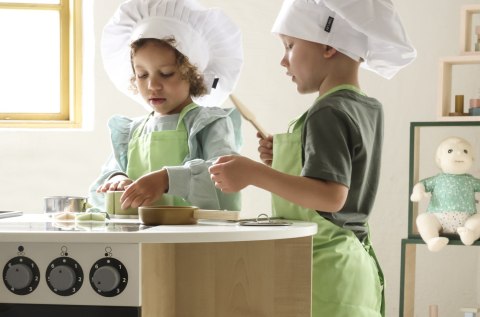 Drewniana wyspa kuchenna meble dla dzieci wyposażenie zabawka kuchnia Micki