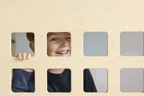 Drewniany panel Miasto więzienie domek dla dzieci zabawka mebelki Micki