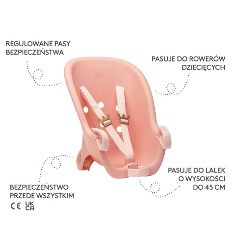 Fotelik rowerowy dla lalki zabawka dla dzieci nauka bezpieczeństwa Skrallan