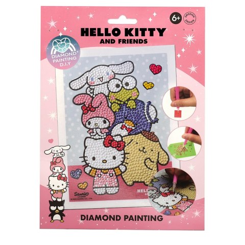 Maluj diamentami po numerach kreatywna zabawka dla dzieci obraz Hello Kitty