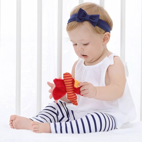 Pierwsza przytulanka Motylek pomarańczowy szeleścik dla dzieci sigikid