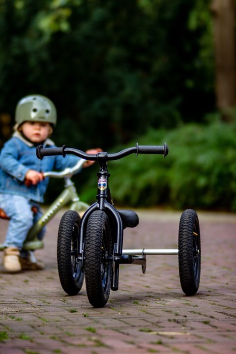 Pierwszy rowerek trójkołowy dziecięcy biegowy 2w1 czarny dla dzieci Trybike