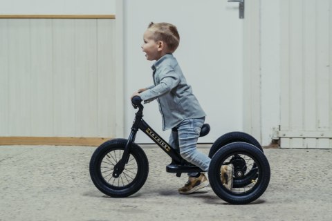 Pierwszy rowerek trójkołowy dziecięcy biegowy 2w1 czarny dla dzieci Trybike