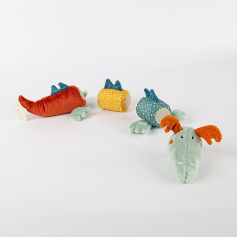 Przytulanka Smok na rzepy 45cm wielofunkcyjna zabawka rozwojowa sigikid