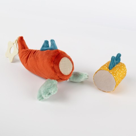 Przytulanka Smok na rzepy 45cm wielofunkcyjna zabawka rozwojowa sigikid