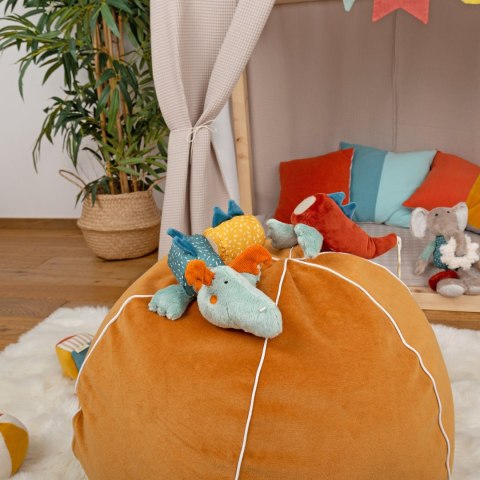 Przytulanka Smok na rzepy 45cm wielofunkcyjna zabawka rozwojowa sigikid