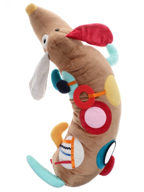 Zabawka rozwojowa poduszka Piesek XXL 80cm szeleścik grzechotka sigikid