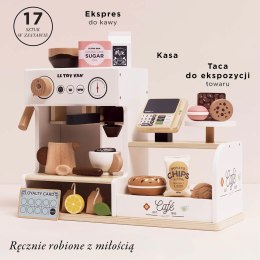 Drewniana kawiarnia dla dzieci, sklep, zabawa w odgrywanie ról, Le Toy Van