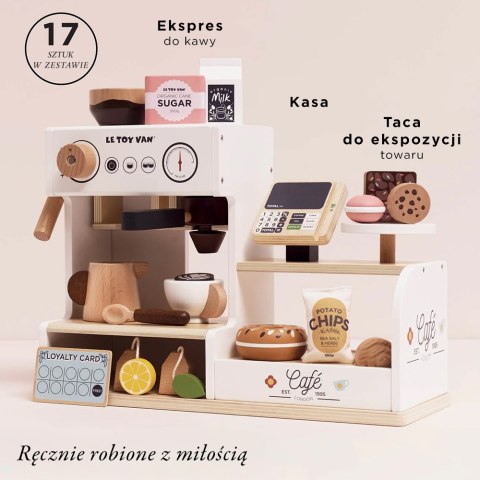 Drewniana kawiarnia dla dzieci, sklep, zabawa w odgrywanie ról, Le Toy Van