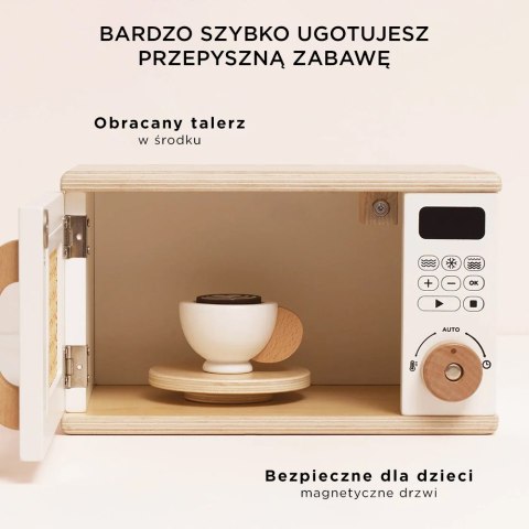 Drewniana kuchenka mikrofalowa dla dzieci, zabawa w gotowanie Le Toy Van