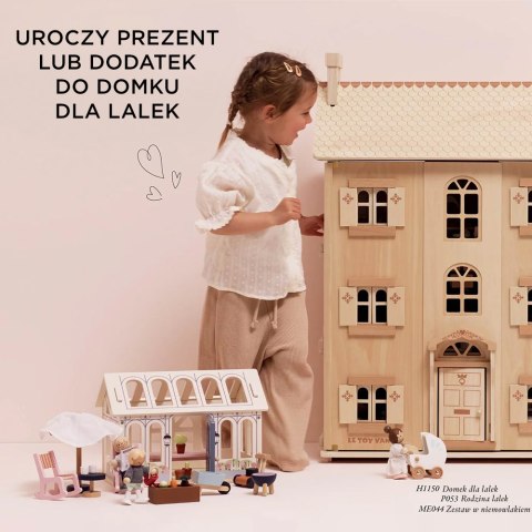 Drewniana oranżeria zestaw, domek dla lalek, zabawka dla dzieci, Le Toy Van