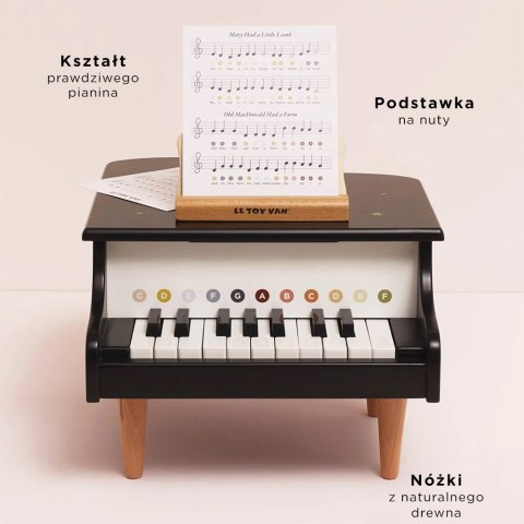 Drewniany fortepian edukacyjna zabawka dla dzieci pianino muzyka Le Toy Van