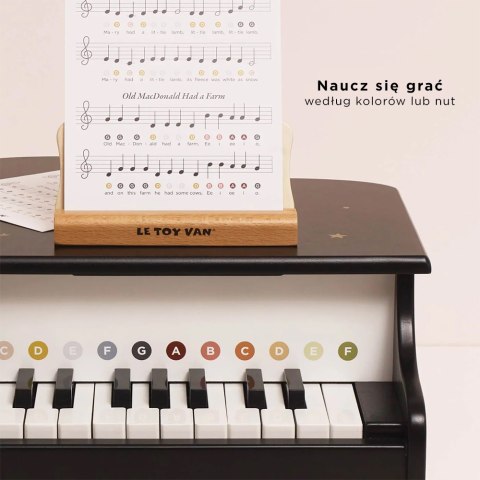 Drewniany fortepian edukacyjna zabawka dla dzieci pianino muzyka Le Toy Van